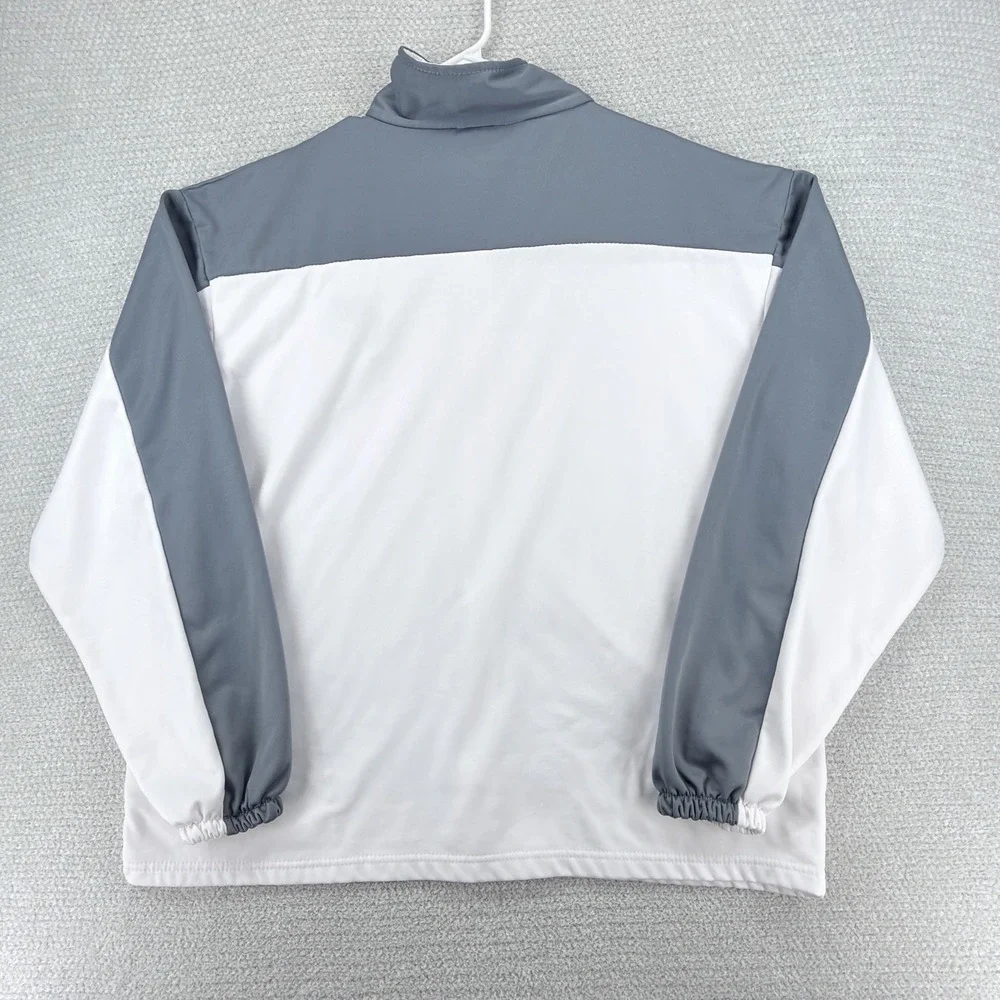 Vintage US Olympic Committee Track Jacket Mens 2XL White Gray Full Zip Team USA